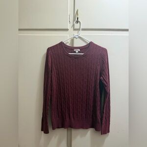 Merona
Merona Heathered Maroon Cable knit sweater